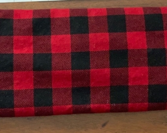 Buffalo Plaid Red/Black Cherry Pit Microwave Heating Pads