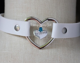BDSM Play Collar Light Blue Baby Girl Collar Babygirl Collar DDlg play collar Day Collar BDSM Collar Littles Collar