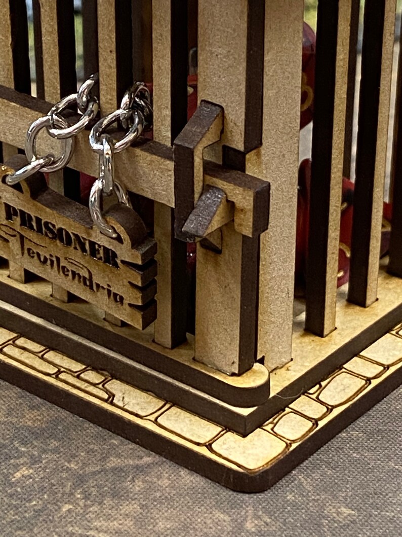 Bad Dice Personalized Square Dice Jail With Polyhedral Dice Etsy