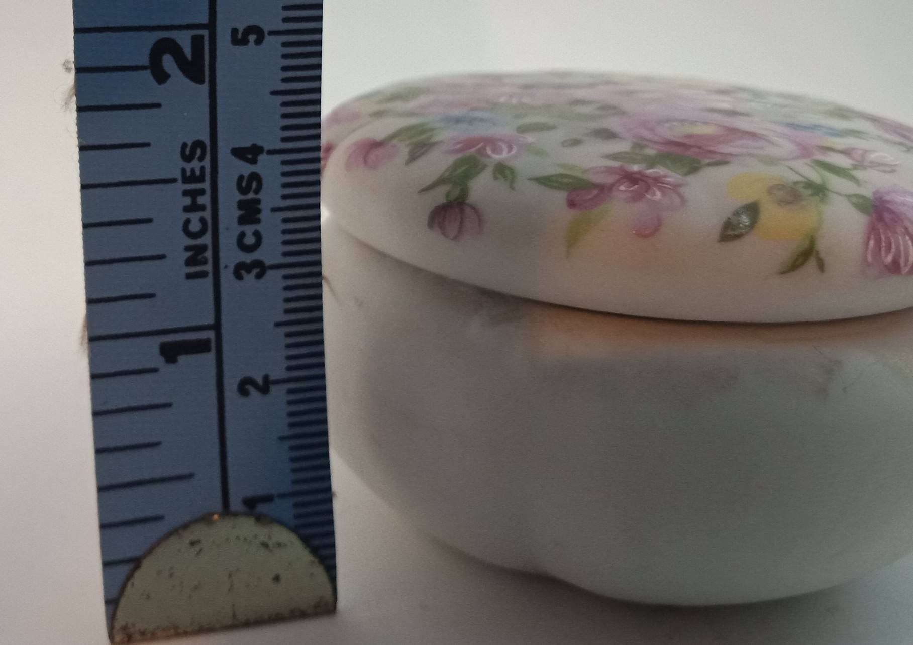 Hand painted lidded porcelain pot Etsy