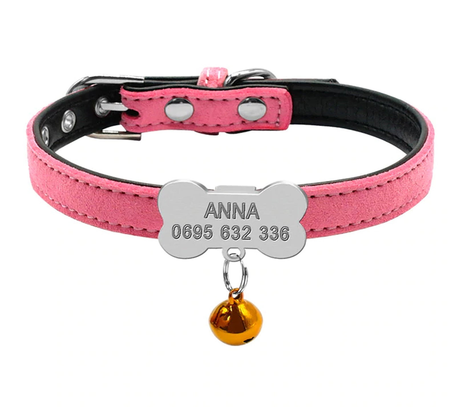 Chihuahua Dog Personalized Collar Tiny Leather Collar Small Etsy