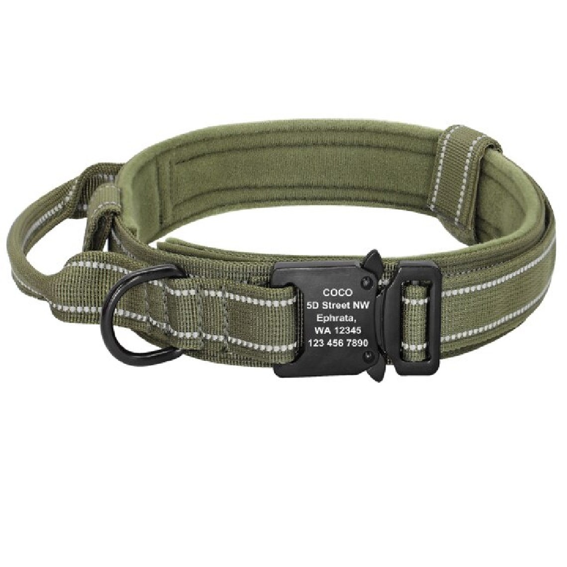 Personalized Military Tactical Dog Collar Custom Nylon Dog Etsy