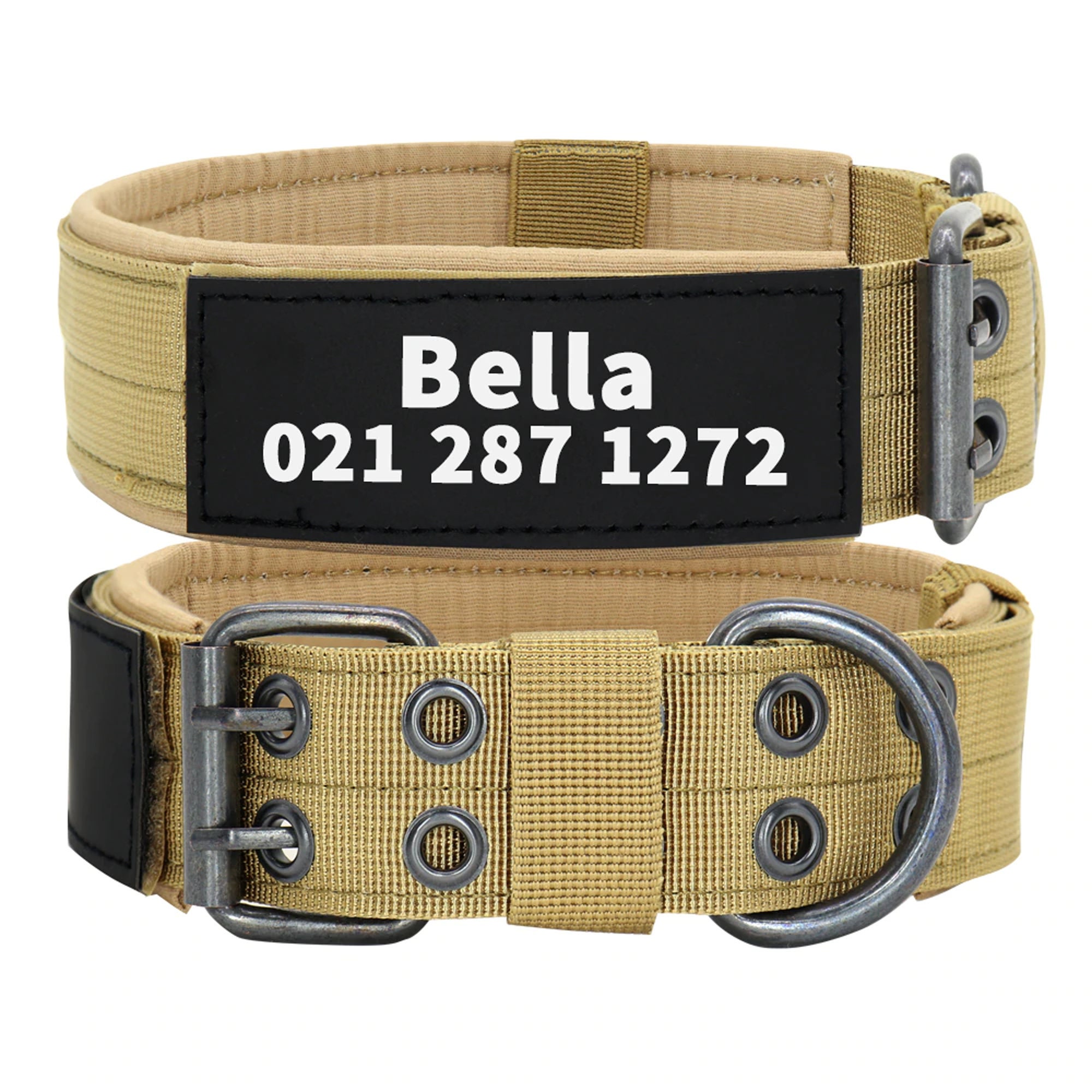 Personalized Military Tactical Dog Collar Custom printed Etsy