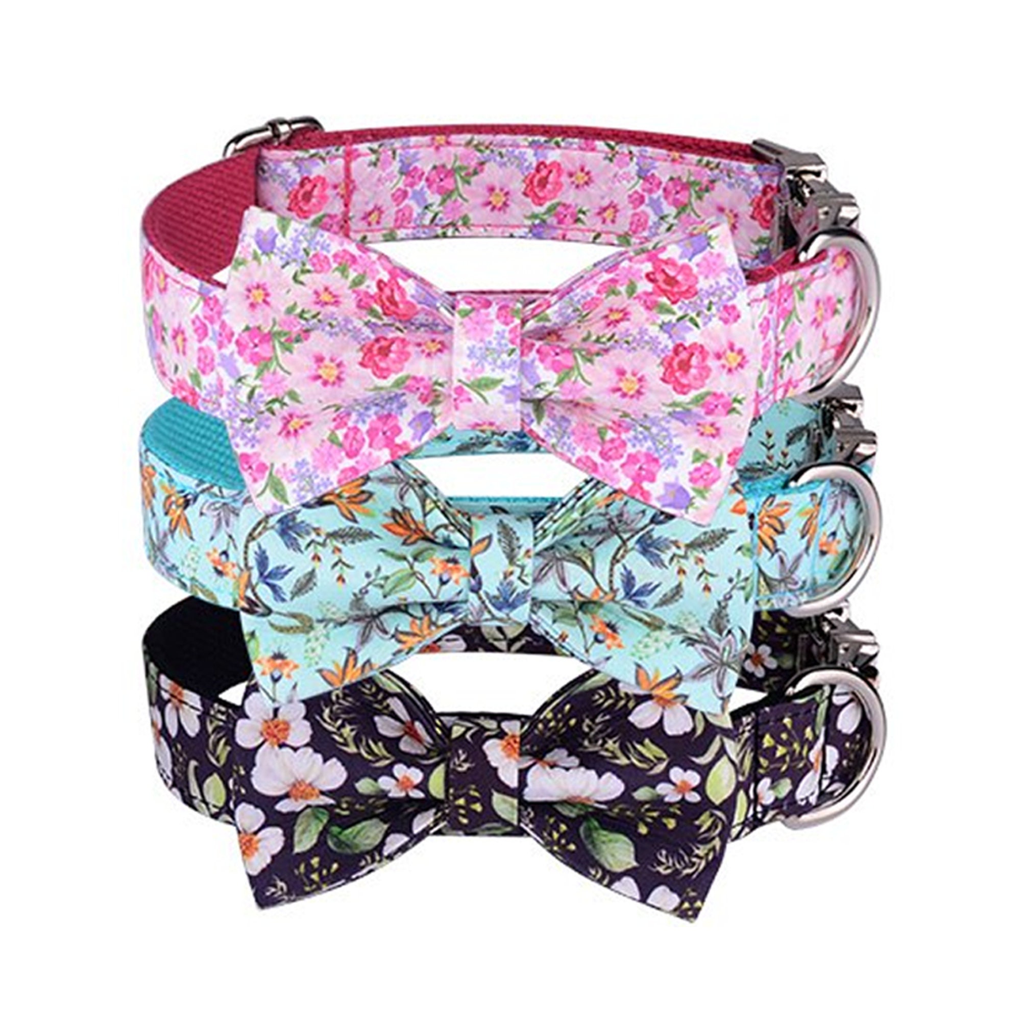 Adjustable Nylon Bow Dog Collar Puppy Collars for Small Large Etsy