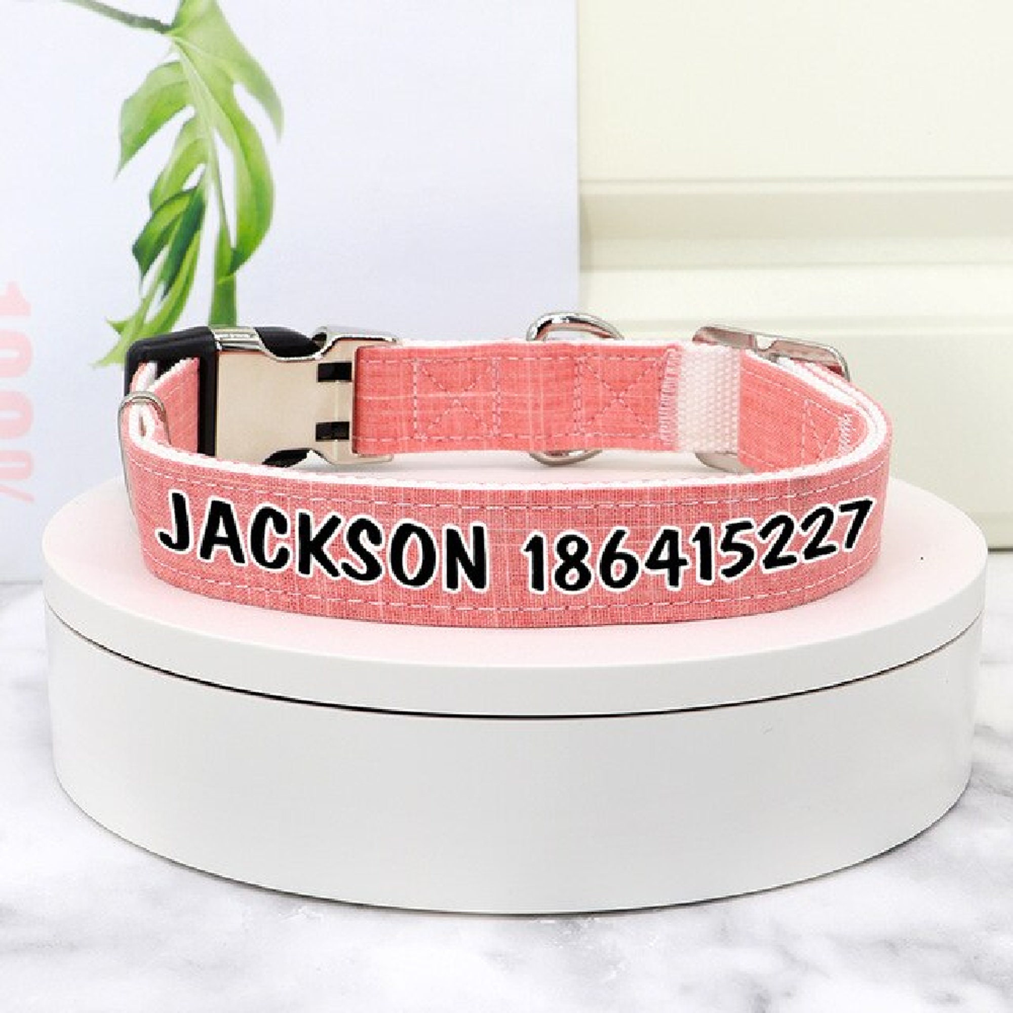 Custom Embroidery Dog Collar Personalized Nylon Pet Puppy Etsy