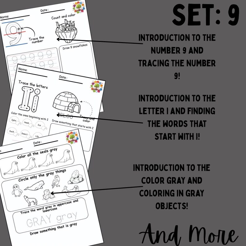 Arctic Animals Preschool Activity Pack | Set 9 | Winter Worksheets for ...