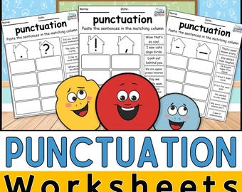 Punctuation Worksheets | Grammar Sentence Sorting, Writing & Reading Practice