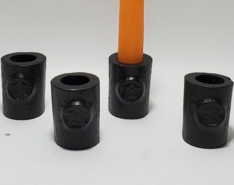 Pentagram Chime Candle Holder, Wiccan Cast Iron Candleholder