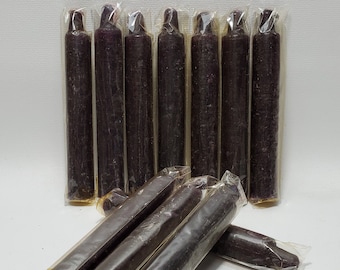 Black Chime Candles Bougies magiques coniques de 4 po. pour bannir la protection et nettoyer les énergies négatives