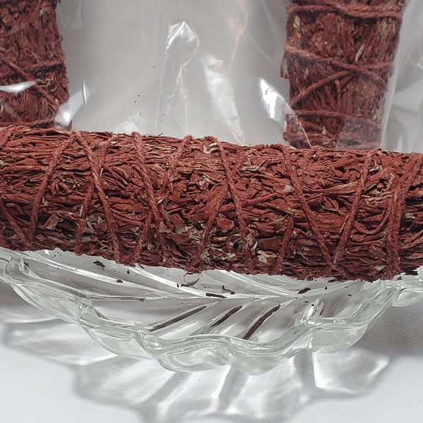White Sage with Dragon's Blood Resin Smudge Stick for Protection and Cleansing