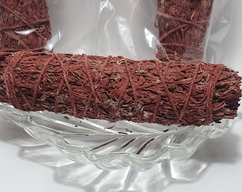 White Sage with Dragon's Blood Resin Smudge Stick for Protection and Cleansing