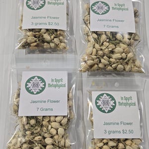Flores de jazmín secas, jazmín árabe fragante para trabajos mágicos, InSpryitMetaphysical
