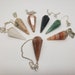 Pendulums Large, Divination tool, scrying, psychic tool, dowsing,guidance,energy, chain, stone, crystal, divine energy, metaphysical, spirit