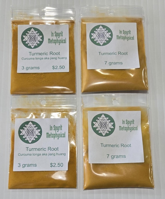 Pure Turmeric Powder - Natural Root for Purification, Solar Energy & Vitality - Ritual Apothecary Herb - InSpyrit Metaphysical