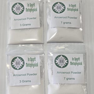 Pure Arrowroot Powder - Natural Maranta Starch for Cooking, Baking & DIY Cosmetics - InSpyrit Metaphysical