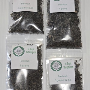 Hoja seca de pachulí (Pogostemon cablin) para rituales, atracción de dinero y conexión a tierra - InSpyritMetaphysical