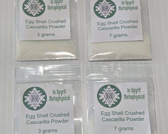 Polvo de cascarilla: cáscaras de huevo trituradas para protección, purificación y limpieza. Polvo ritual espiritual.