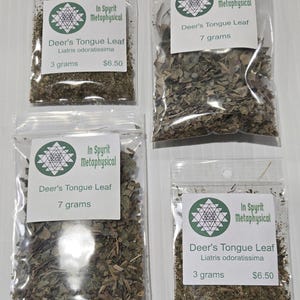 Deer's Tongue Herb (Vanilla Leaf) for Spiritual Insight & Protection | InSpryitMetaphysical