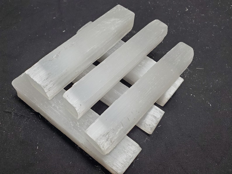 Selenite Rough cut Healing rods,4' sticks, A protective stone, Selenite shields a person or space from outside influences.Stone Crystal shop 