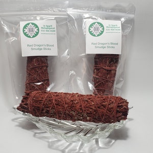 Red Dragons Blood Sage, This is a mixture of Dragon's Blood resin and Mountain Sage. New Age shop,Metaphysical shop,Wiccan shop,Witchcraft image 3