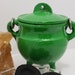 Cast Iron Cauldron Green,great for use in ritual,Metaphysical store,iron,cast iron,Alter tool,conjure tool,Wiccan shop,Metaphysical shop,