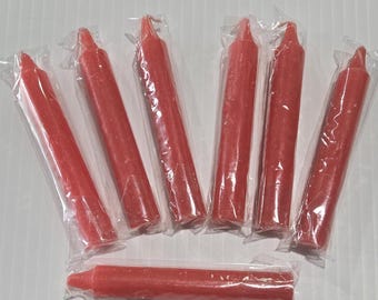 Red Chime Candles 4 Inch Taper Spell Candles for Passion Strength and Courage Ritual Supplies