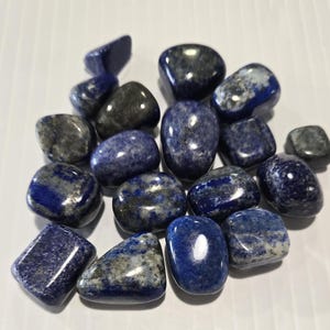Lapis Lazuli Crystal - Polished Tumbled Stones and Blue Chip Stones for Intuition & Wisdom - 10g, 20g, or Per Stone