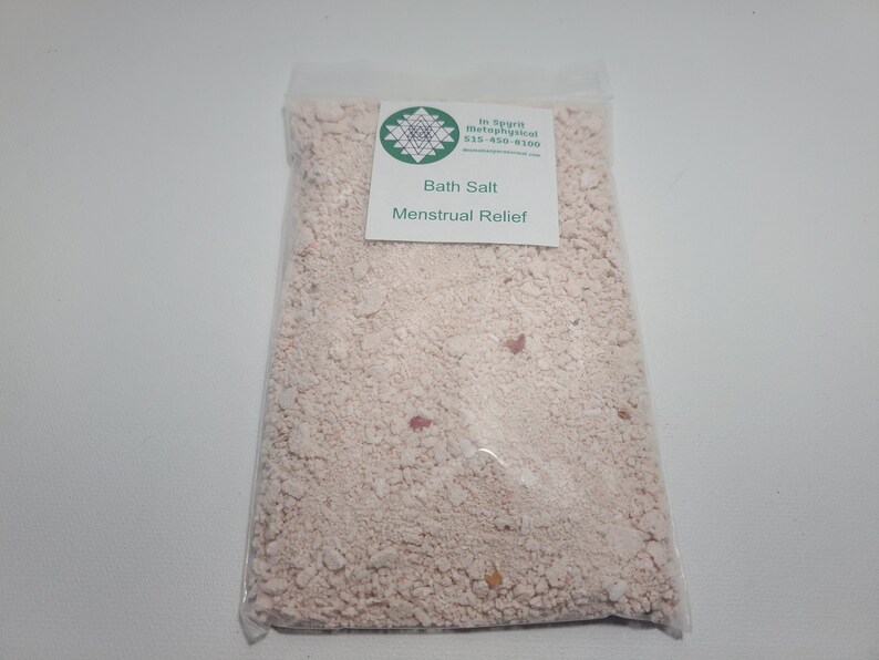 Menstrual Cramp Bath Salt, Great way to soak and remove the day, New Age shop,Metaphysical shop,Wiccan,Witchcraft,Herb shop, Bath Salts, 