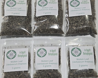 Folha de Verbasco (Verbascum Thapsus) - 28g, 7g ou 3g - Erva seca para proteção, calma e iluminação - Em Spyrit Metaphysical