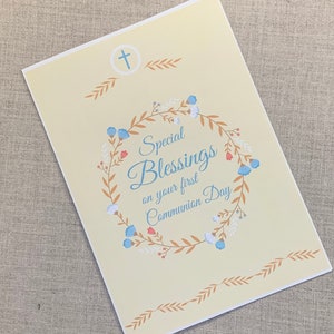 First Communion Digital Card | First Communion Gift Girl |  First Communion Card Girl | Primera Comunion | Cute Communion Card |