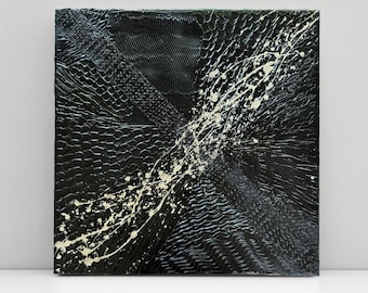 Black textured painting, large abstract canvas art, rich textured wall art, original painting abstract, oversized wall art on canvas