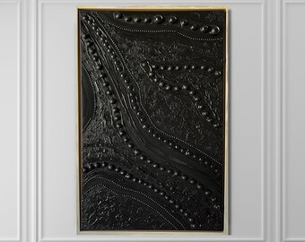 Minimal abstract art, minimal canvas art, Above bed decor, Original painting on canvas, Japandi style, Modern texture art, Neutral wall art