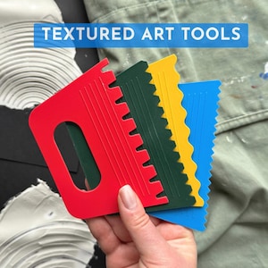 Art Tools, Texture Plaster tool, Jumbo Texture Tool, Sculpting Tools, Large Plaster Art Tool, Spackle Knife, How to texture art tool