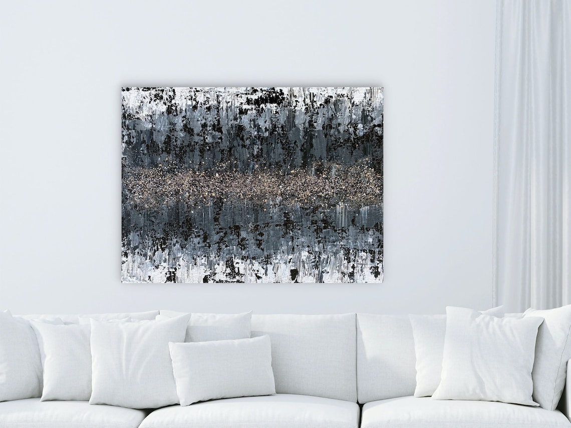 Glitter Canvas Wall Art Glitter Painting Sparkly Glam Art Etsy