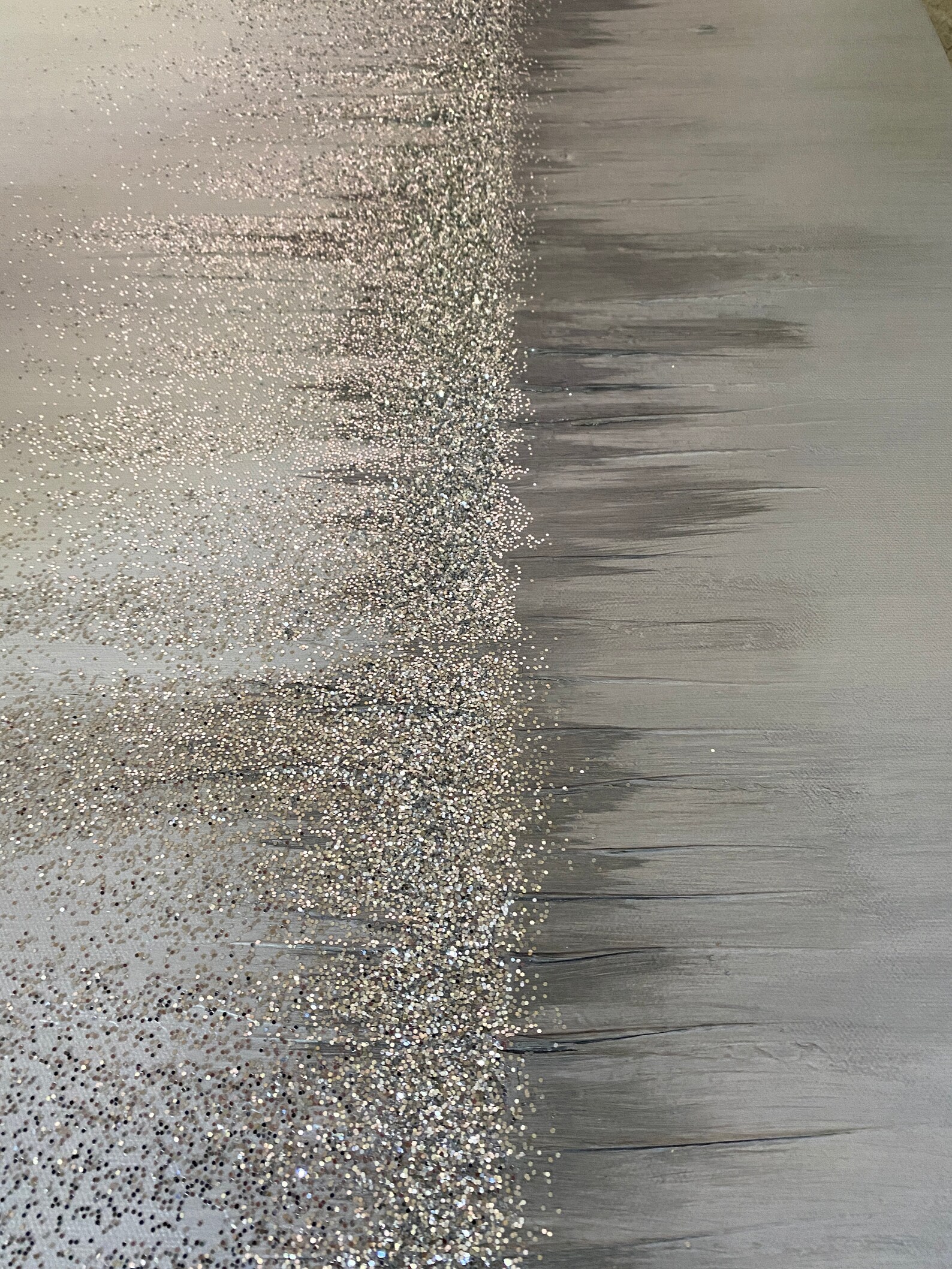 Large Wall Art Glitter Abstract Painting on Canvas Original Etsy