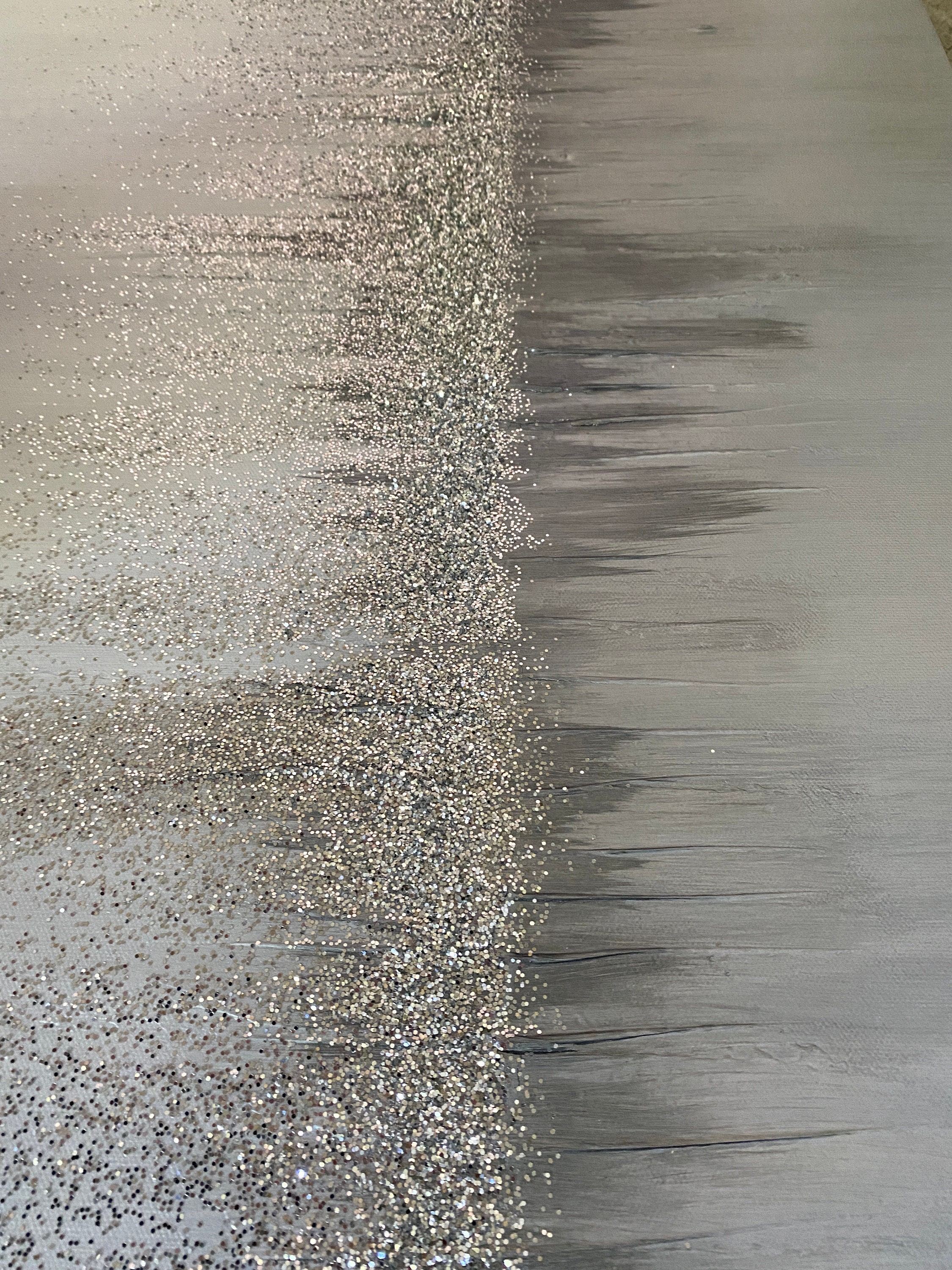 Large Wall Art Glitter Abstract Painting on Canvas Original Etsy