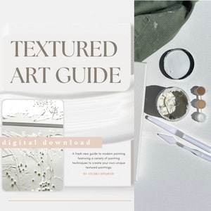 DIY getextureerde kunstgids, hoe je getextureerde kunst maakt, gipskunst, doe-het-zelf-kunsttutorial, getextureerde canvaskunst, abstracte kunst, minimalistische kunstgids PDF afbeelding 1