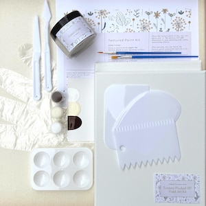 DIY Textured Canvas Art Kit | Modern Minimalist Art Gift Set | Textured Painting for Beginners | Home Decor Craft Kit image 1