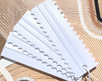 DIY Texture Painting Tool Set: 4-Piece Plastic Sculpting Knives