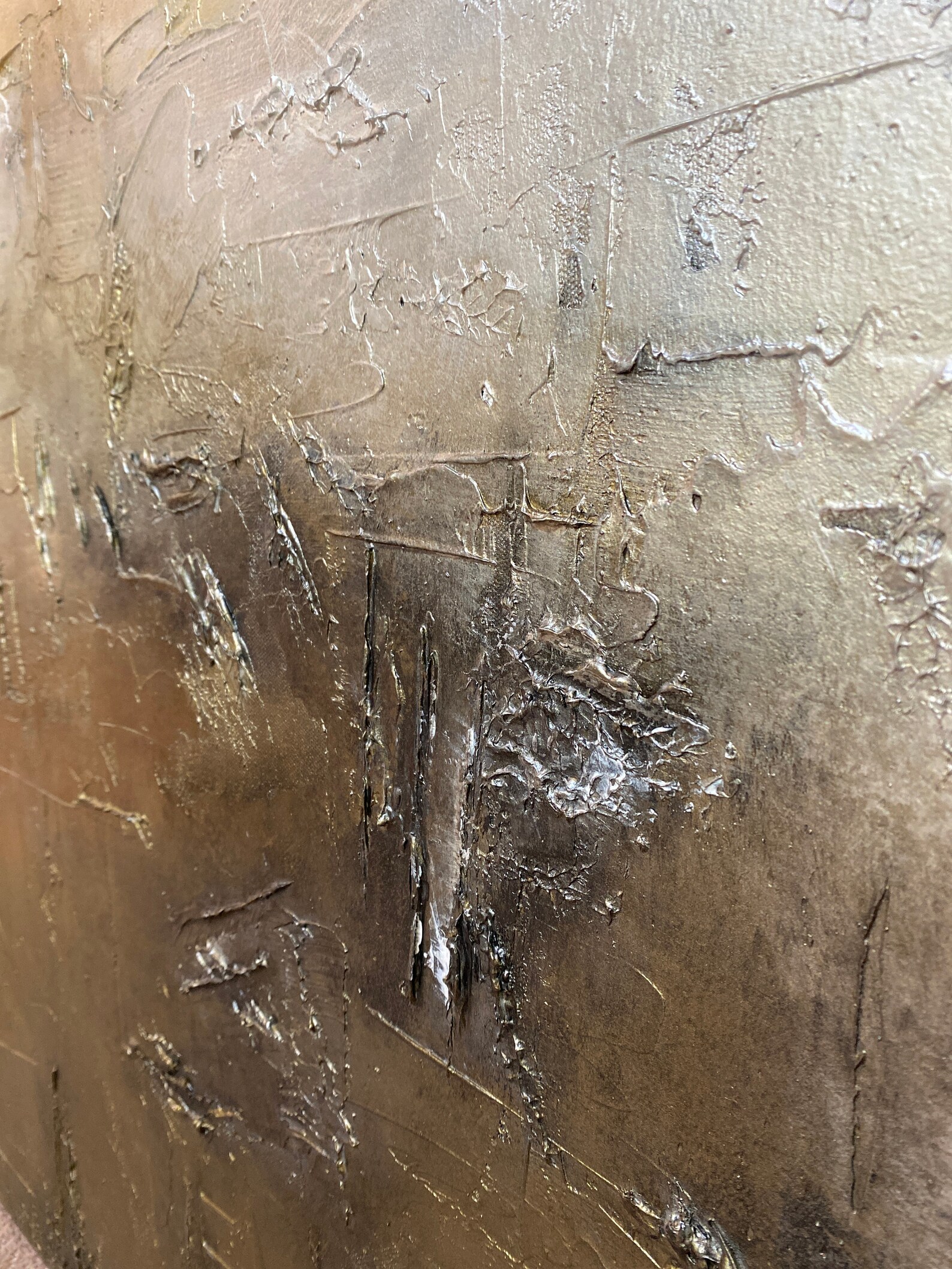 Bronze Painting Original Abstract Wall Art Extra Large Etsy