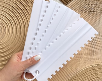 DIY Texture Painting Tool Set | Plastic Textured Art Tools for Plaster & Modeling Paste | Canvas Art Supplies