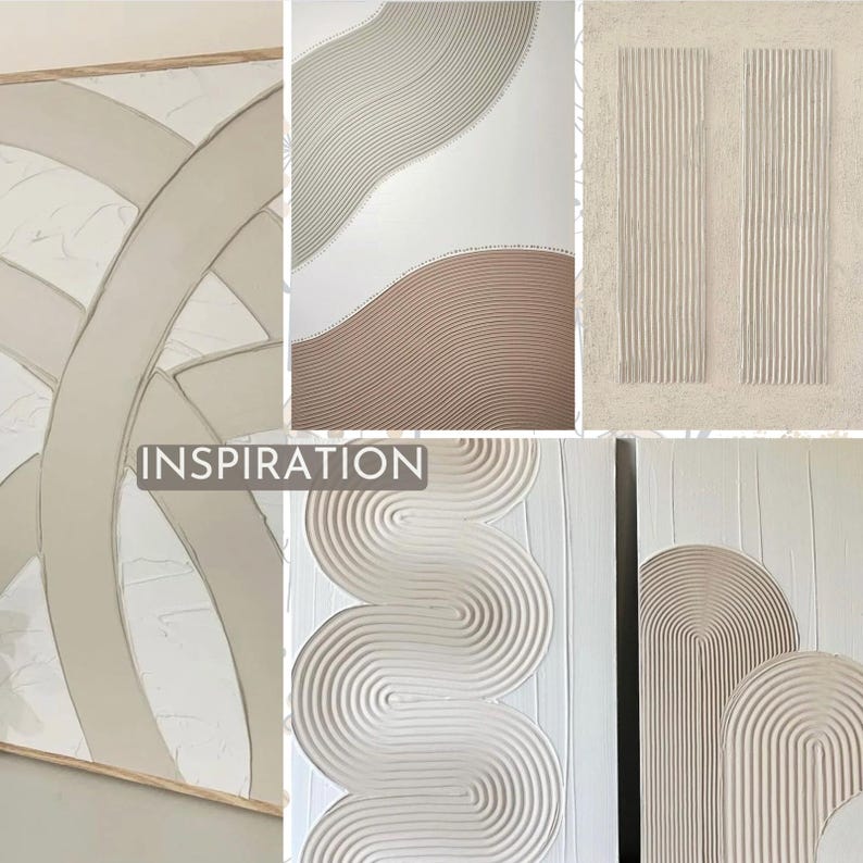 DIY Textured Canvas Art Kit | Modern Minimalist Art Gift Set | Textured Painting for Beginners | Home Decor Craft Kit image 5