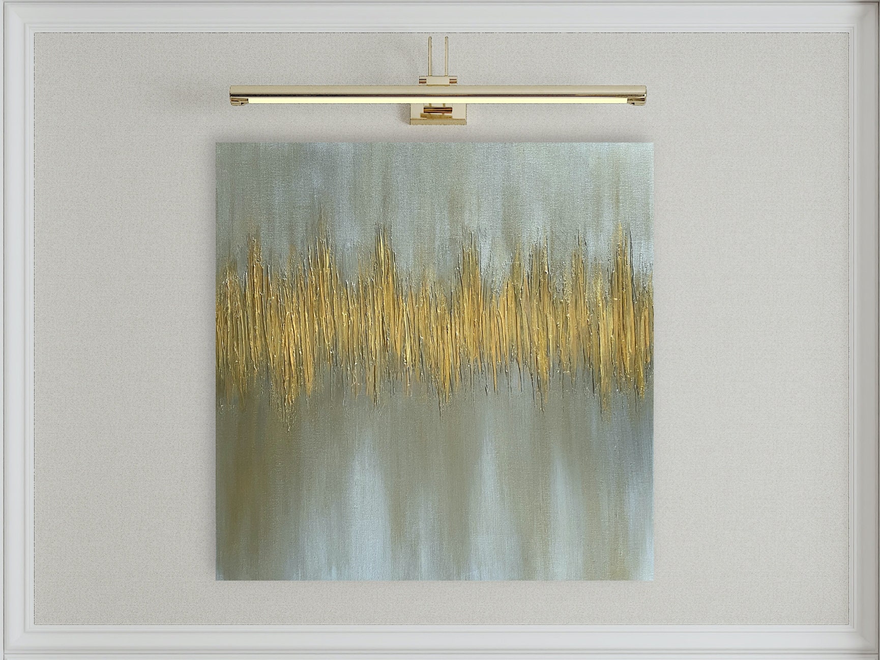 Large Wall Art Abstract Bronze Metallic Painting Wall Decor Etsy