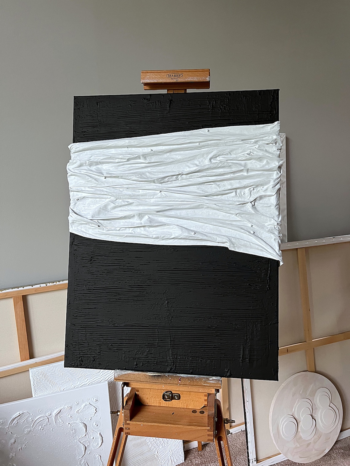 Draped Plaster Wall Art Fabric Textile Imitation 3D Textured Etsy