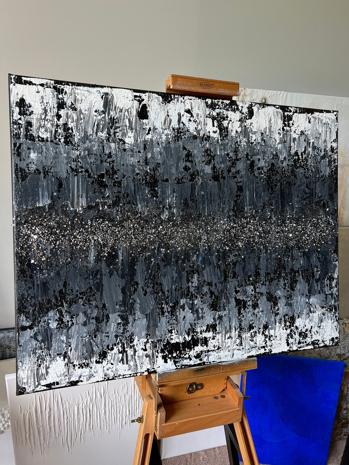 Glitter Canvas Wall Art Glitter Painting Sparkly Glam Art Etsy