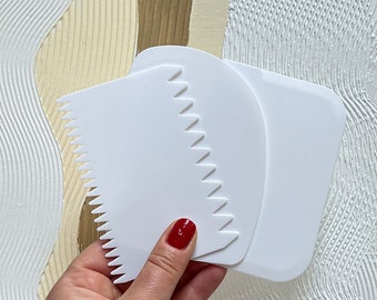 Textured Art Tool: Plastic DIY Sculpting & Spackle Knife Set