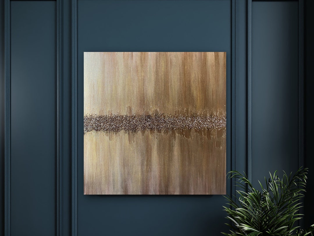 Abstract Painting, Metallic Painting, Gold Painting, Texture Painting
