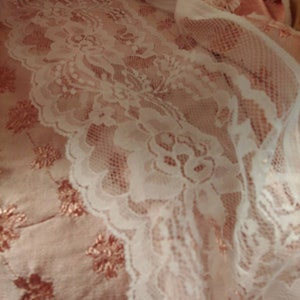 Large tulle lace floral trim.  About 5 yards.