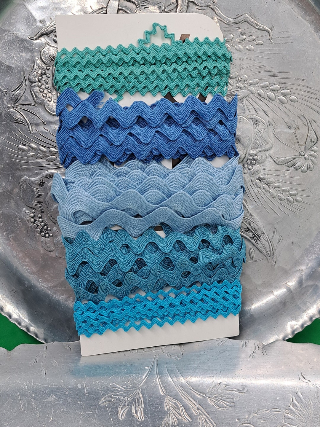 Rick Rack Variety Pack. 12 Yards of Fun Rickrack Trim. Sky Sea Blue