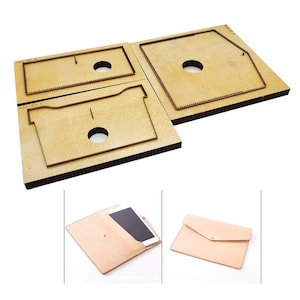 Cartão/mini bolsa de couro para corte e molde de corte, conjunto de moldes de punção de couro personalizado, ferramenta de artesanato em couro Kraft, cortadores artesanais